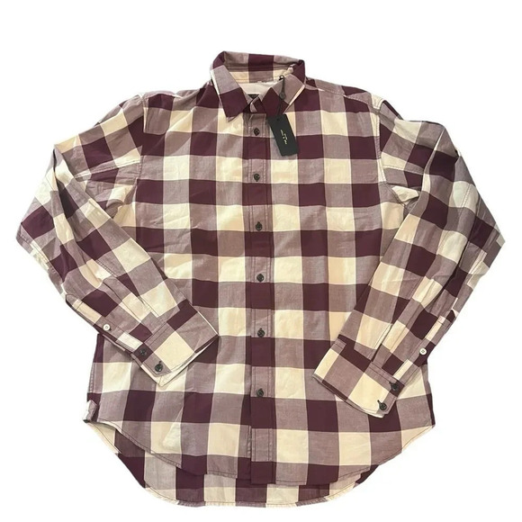 NWT Rag & Bone Men's Fit 2 check Collard Shirt Size Large - Picture 2 of 6